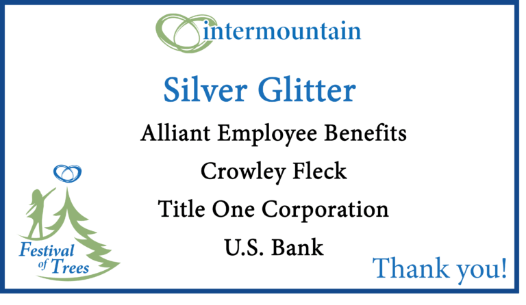 Festival of Trees Sponsor - Silver Glitter
